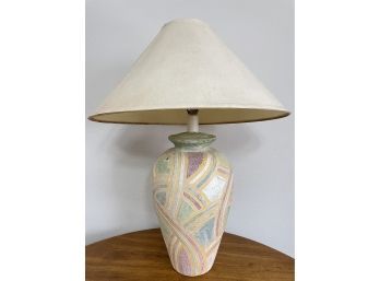 Colorful Ceramic Lamp With Abstract Design