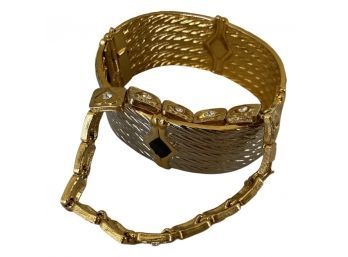 (2) Stunning Bracelets With Gold And Silver Color Details