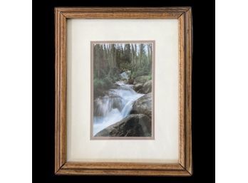 Glacier Basin Waterfall Photograph By Teresa Binstock, 2002. Framed