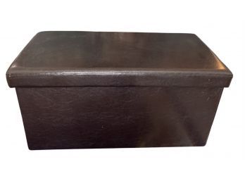 Faux Leather Storage Ottoman / Bin