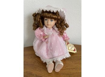 Beautiful Collectors Choice Porcelain Collectible Doll/music Box