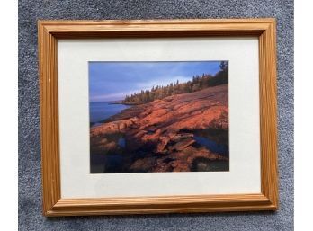 Red Rock Shoreline, Framed Photograph 16 X 13