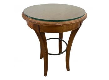 Simple Accent Table With Glass Top