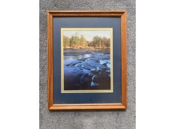 Flowing River Framed Photograph, 12 X 15