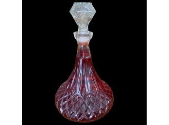 Stunning Beveled Glass Decanter