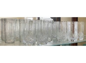 Large Collection Of (18) Drinking Glasses, Two Styles