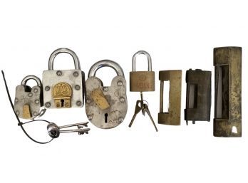 Collection Of Antique Locks, 2 With Keys