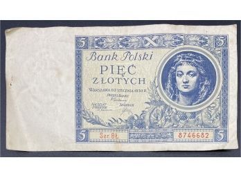 Bank Note From Poland / Bank Polski, Authentic