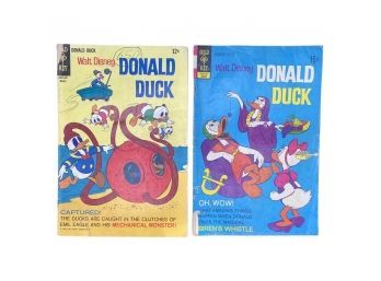 (2) 1968, 1972 Walt Disney Donald Duck Comics, Published By Gold Key