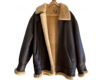 Genuine Sheep Skin Leather Jacket, Size M Mens. Could Fit Size L