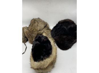 Collection Of Fur Hats: Elektra Fur Russian Style Hat, SilverFlower Fur Hat Made In China, Delzkonfektion Fur