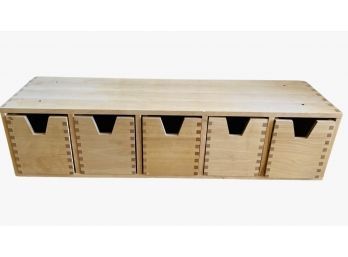 Wooden Storage Shelf With (5) Drawers