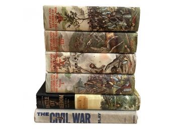 Civil War Enthusiasts: (6) Hardcover Civil War Books, Including Battles And Leaders Of The Civil War Series