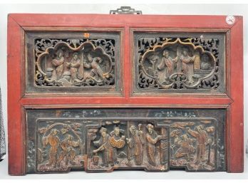 Chinese Hand Carved Gilt Wood Art Deco.