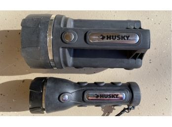 Husky Brand Flashlights, Set Of 2!