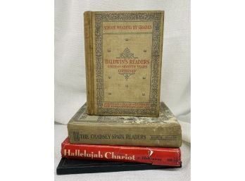 (4) Antique Books, Mostly Hardcover, Including Hallelujah Chariot