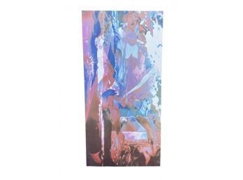 Stunning Abstract Canvas Wrap With Blue, Spice And Yellow Colors. Original Tag Priced At $199.84