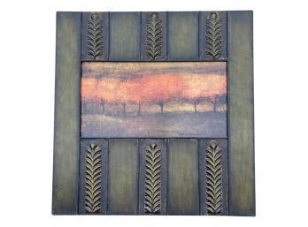 Beautiful Metal Canvas With Fall Trees Design