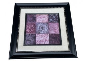 Beautiful Pink And Purple Wall Art In A Black Frame