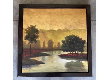 Framed Painting On Canvas, 34 X 34