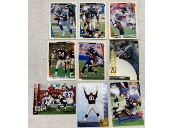 (9) NFL Football Trading Cards, Including Ernie Mills, Michael Bates And More!