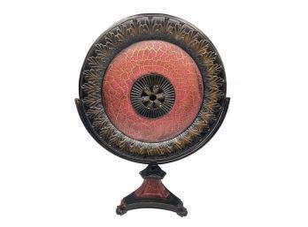 Large Red, Gold And Brown Decorative Plate On Metal Stand. Originally Priced At $59.99