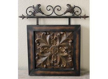 Ornate Metal Art With Lovely Top Accent