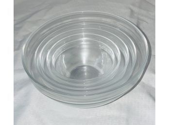 Collection Of Durable Glass Bowls With Lids