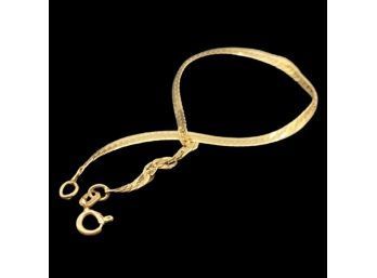 14K Gold Chain Bracelet, 1.99 Grams