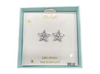 Star Shaped Cubic Zirconia Earrings Originally Purchased From Kohls