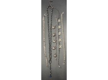 Dark Silver Color Jewelry Collection, Including A Necklaces And (4) Bracelets