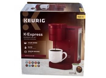 Brand New KEURIG Space Saving Coffee Maker In Original Box. Red