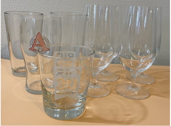 Drinking Glasses, Including Short Stem Wine Glasses And Avery Brewing Co. Beer Glass