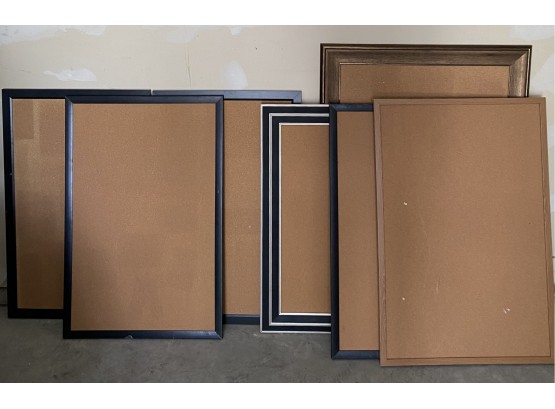 (7) Cork Boards, Various Sizes