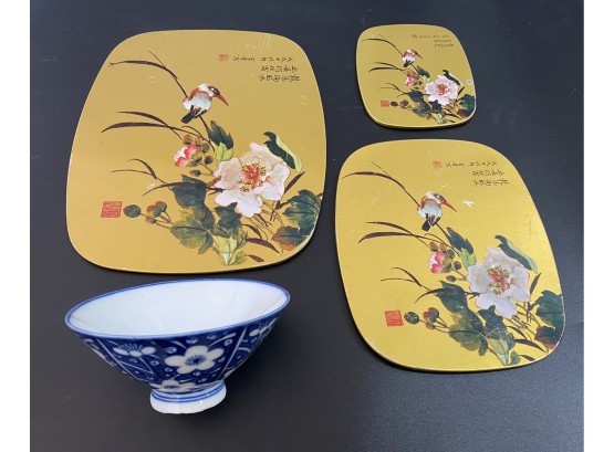 Oriental Placemats With Small Bowl