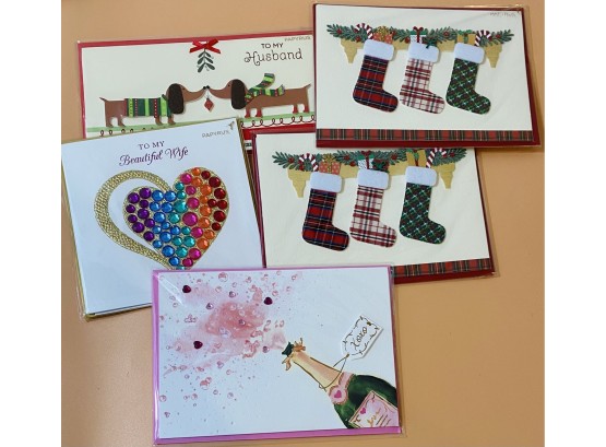 (5) Papyrus Brand Greeting Cards, Various Occasions