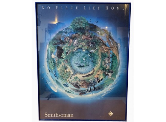 Framed Poster From The Smithsonian. Earth With Lots Of Animals!