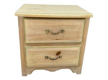 Cute Country Chic Side Table With Two Drawers