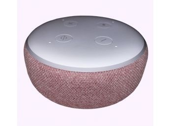 Amazon Echo Dot With Knitted Pink Border