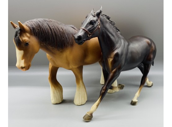 (2) Medium Size Horse Figurines