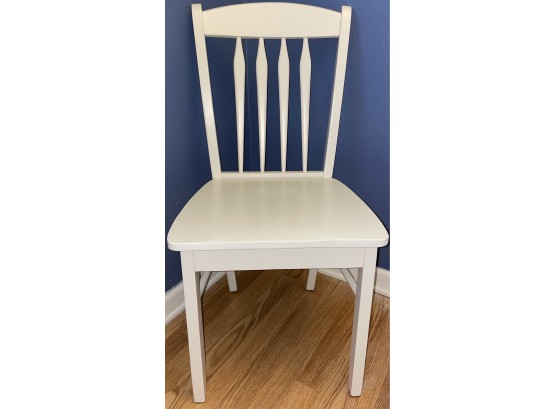 Adorable White Wooden Chair, Made In Malaysia