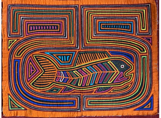 20 X 15 In. Hand Woven Tapestry With Fish Design