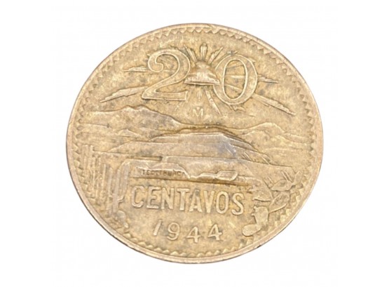 COIN: 1944 Mexican Coin, 20 Centavos