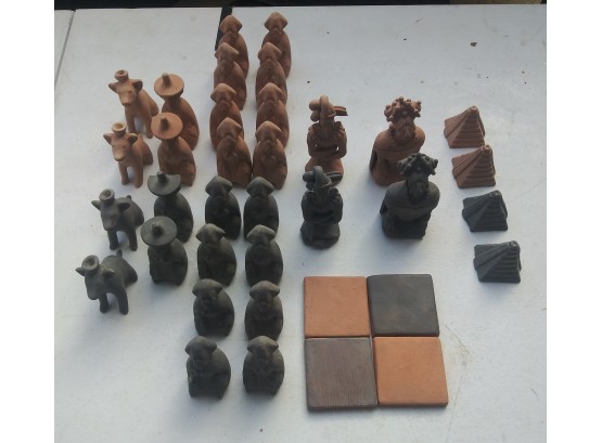 Clay Chess Set Handmade In Mexico