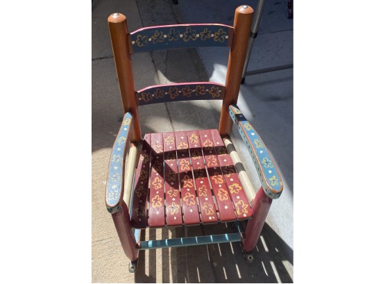 Small Painted Childs Rocking Chair