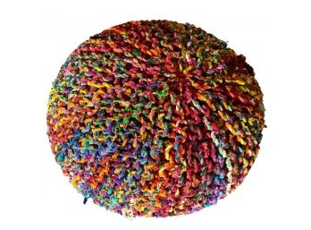 Hand Crafted Multicolor Boho Foot Stool