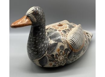 Hand Painted Ceramic Duck Table Statue