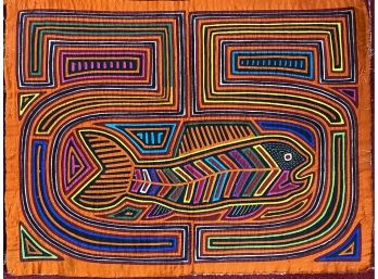 20 X 15 In. Hand Woven Tapestry With Fish Design