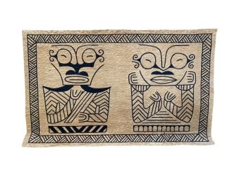 19 X 12 In. Mayan Print On Organic Material Paper