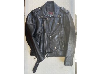 First Genuine Cowhide Leather Jacket, Size 38